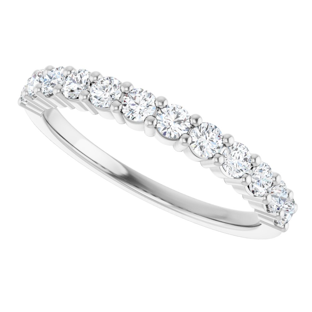 14K Shared Prong Diamond Anniversary Band