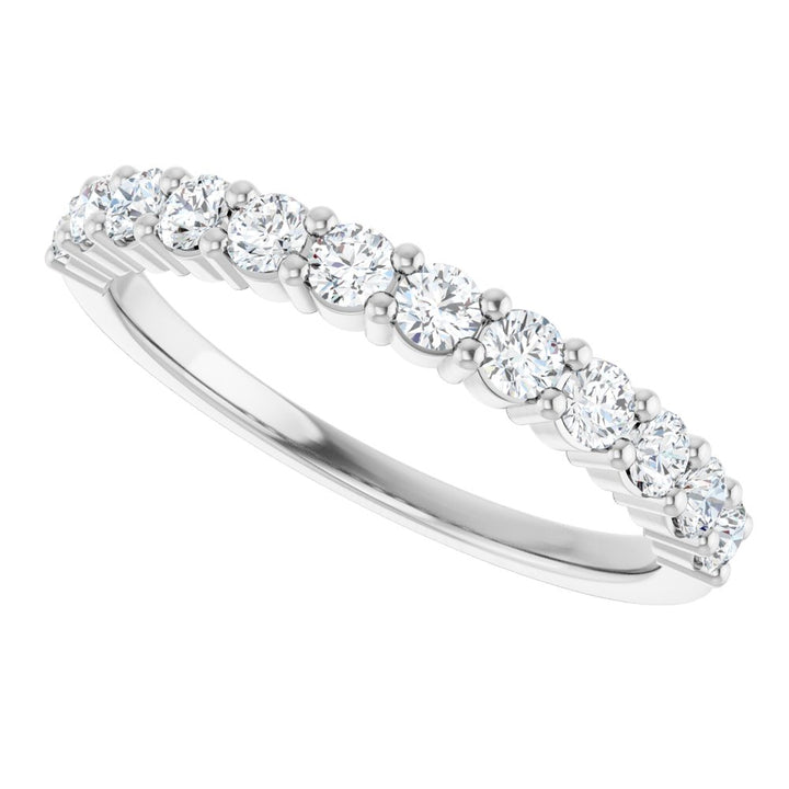 14K Shared Prong Diamond Anniversary Band