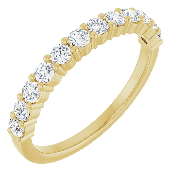 14K Shared Prong Diamond Anniversary Band