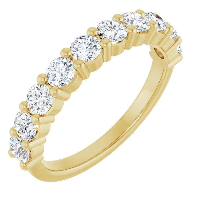 14K Shared Prong Diamond Anniversary Band