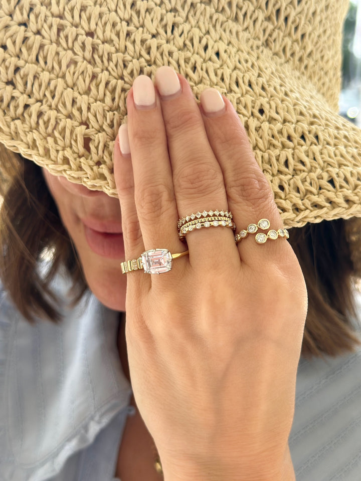 14K Shared Prong Diamond Anniversary Band
