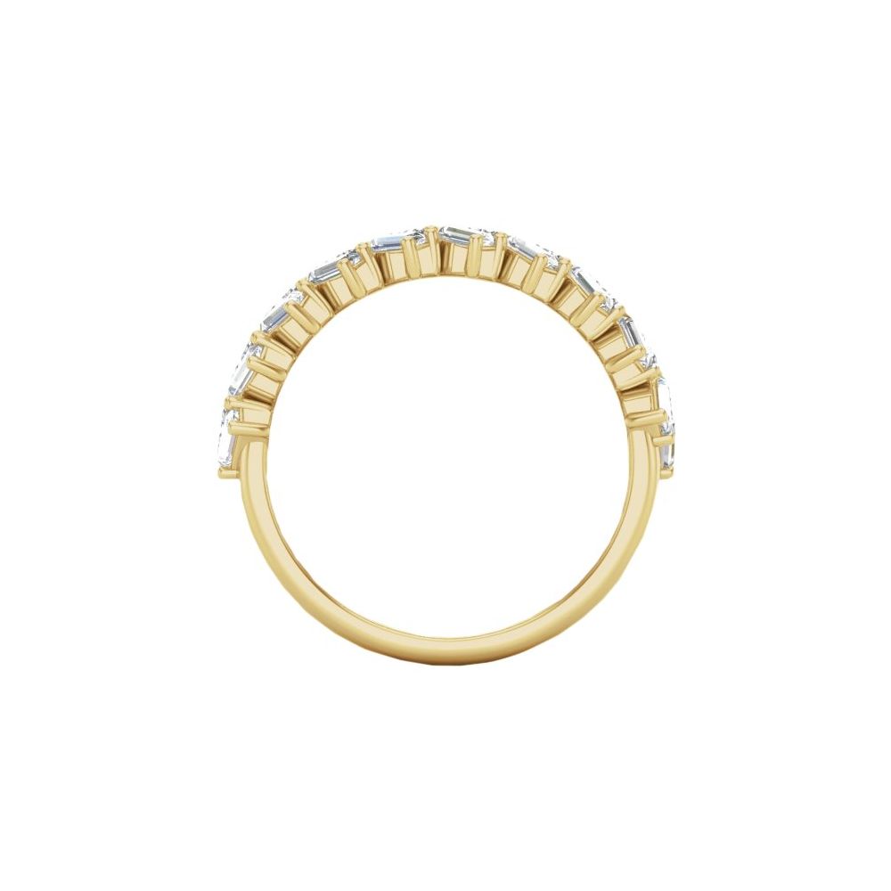 14K Slanted Baguette Double Row Anniversary Band