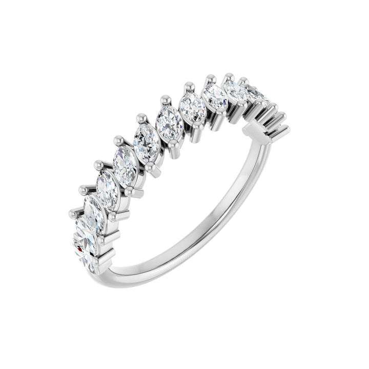14K Slanted Marquise Diamond Anniversary Band-Embark Fine Jewelry