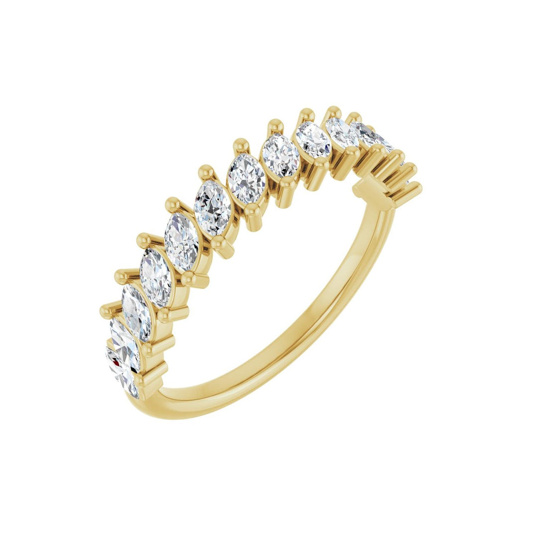 14K Slanted Marquise Diamond Anniversary Band-Embark Fine Jewelry