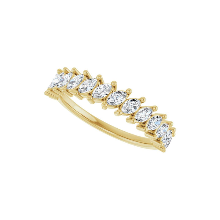 14K Slanted Marquise Diamond Anniversary Band-Embark Fine Jewelry