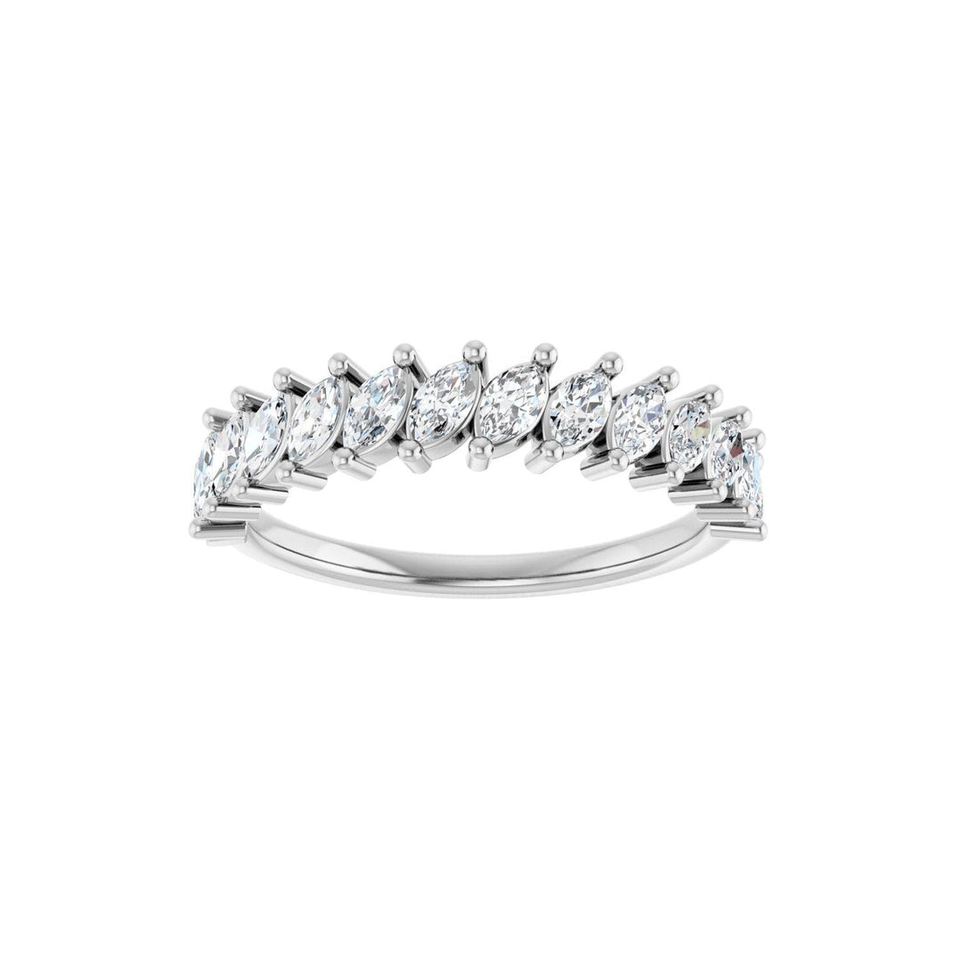 14K Slanted Marquise Diamond Anniversary Band-Embark Fine Jewelry