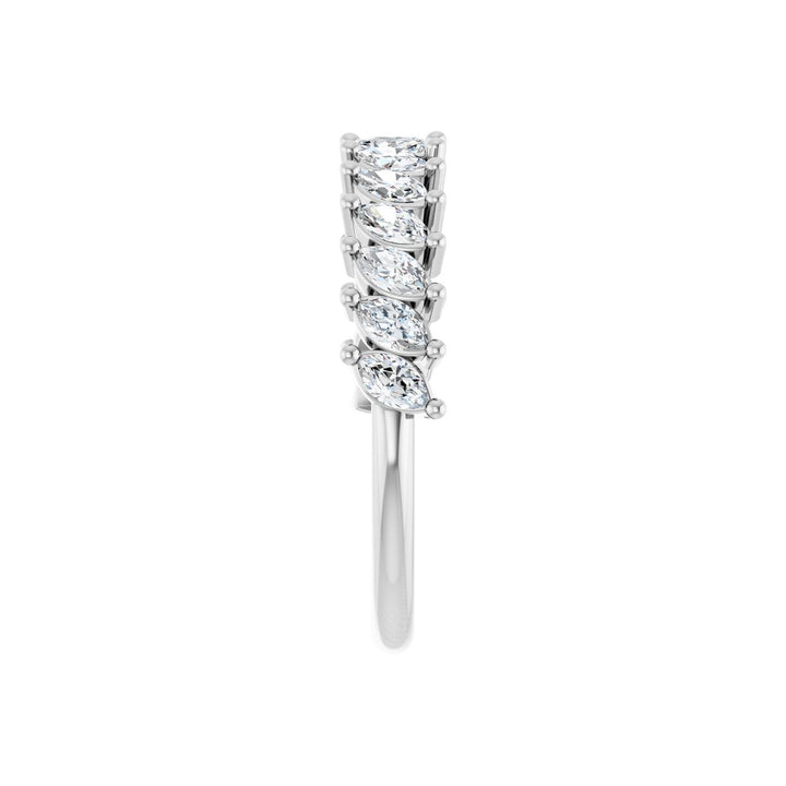 14K Slanted Marquise Diamond Anniversary Band-Embark Fine Jewelry