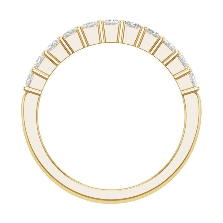 14K Square Diamond Double Row Anniversary Band