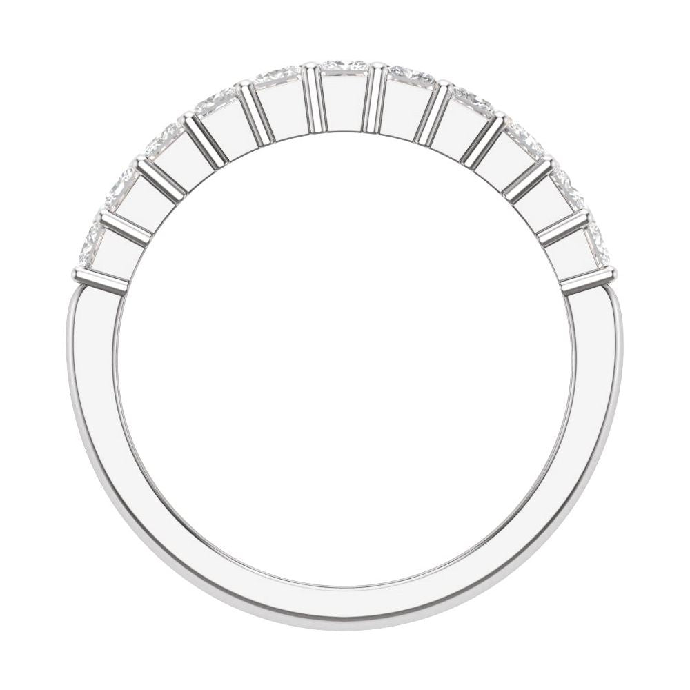 14K Square Diamond Double Row Anniversary Band