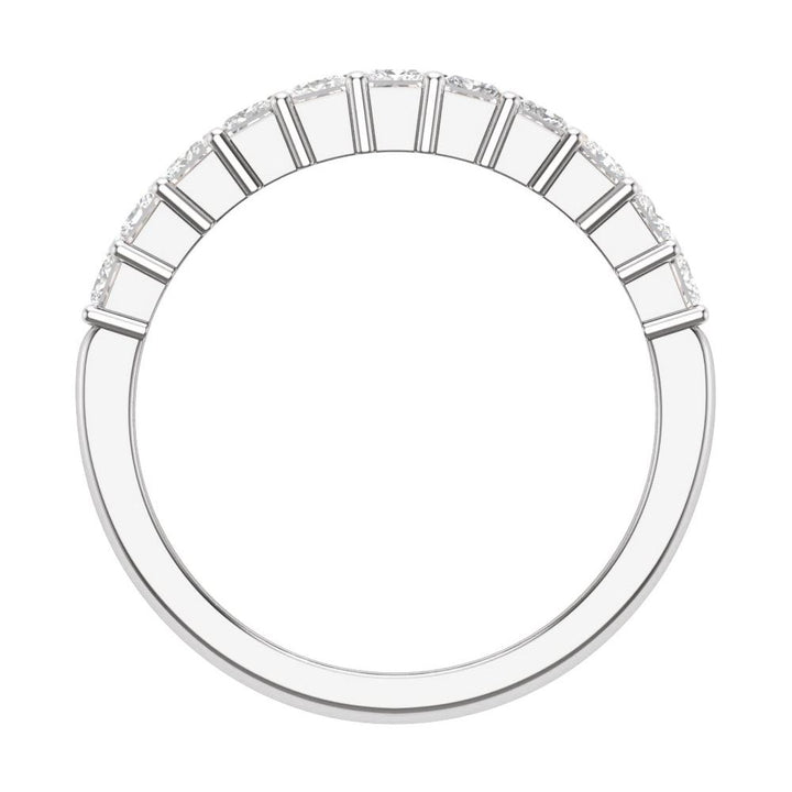 14K Square Diamond Double Row Anniversary Band