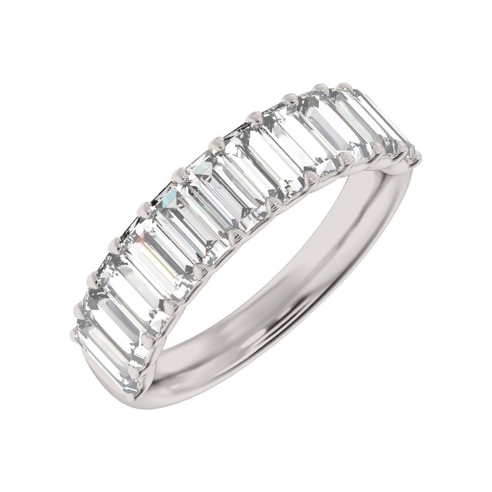 14K Straight Baguette Diamond Anniversary Band