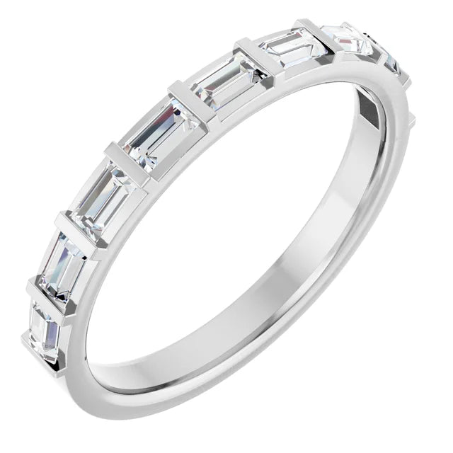 14K Straight Baguette Diamond Anniversary Band