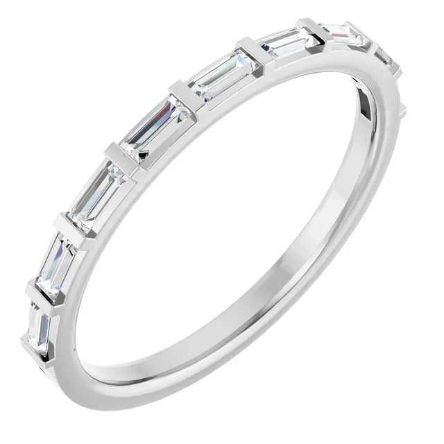 14K Straight Baguette Diamond Anniversary Band