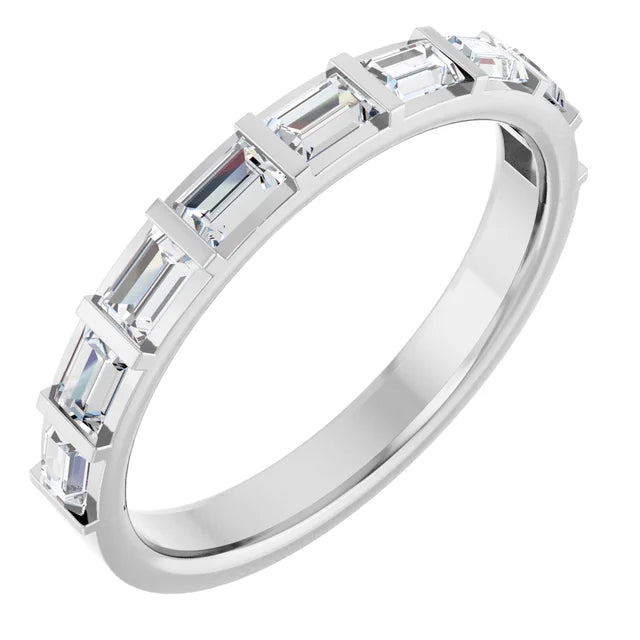 14K Straight Baguette Diamond Anniversary Band