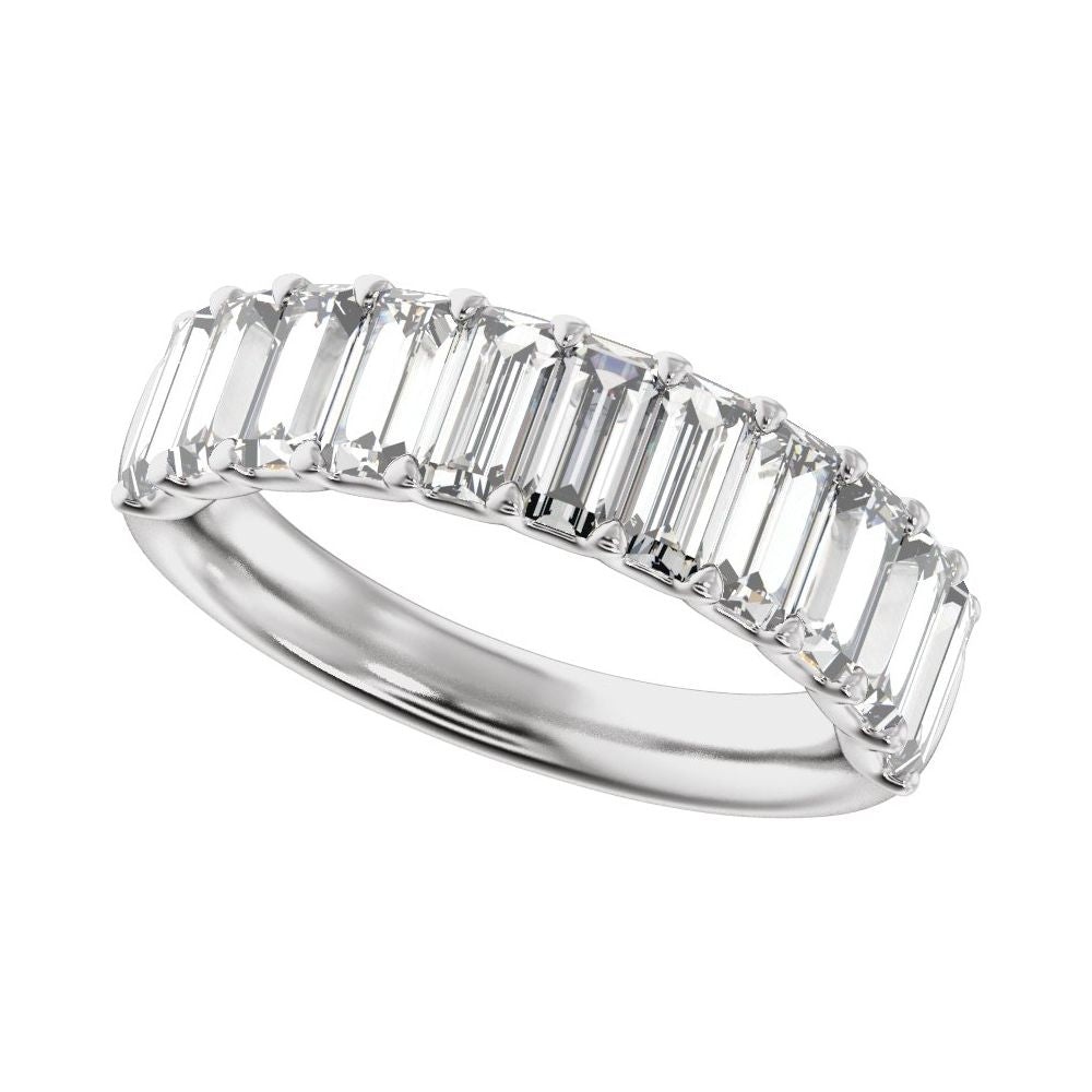 14K Straight Baguette Diamond Anniversary Band