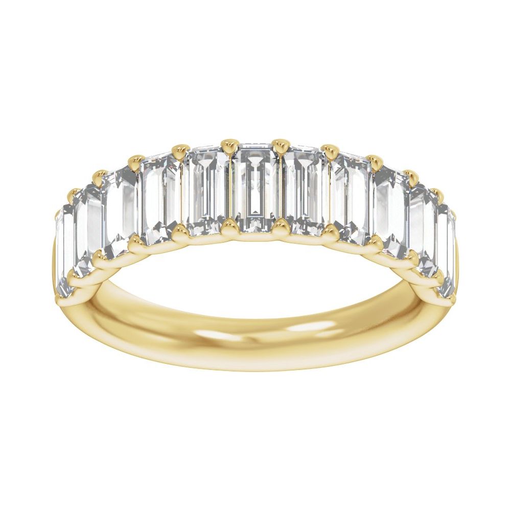 14K Straight Baguette Diamond Anniversary Band