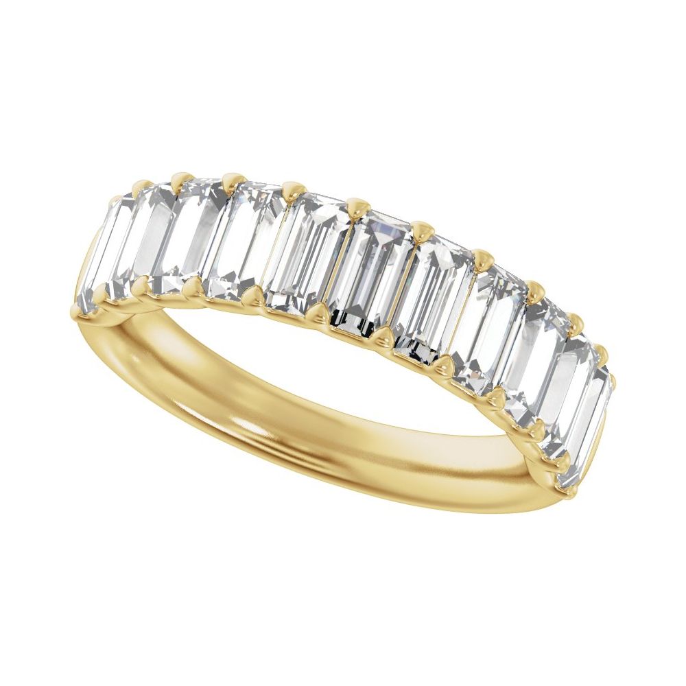 14K Straight Baguette Diamond Anniversary Band