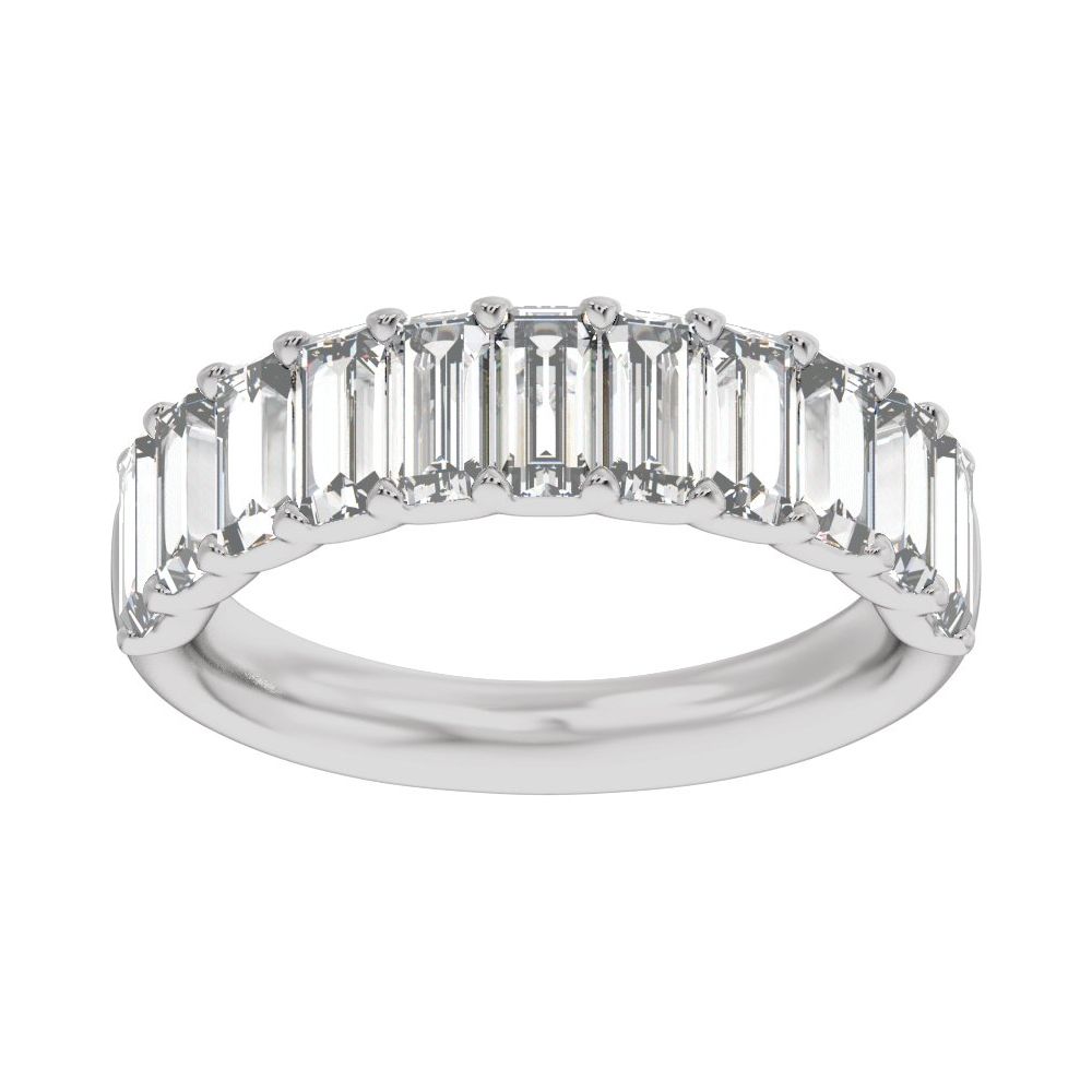 14K Straight Baguette Diamond Anniversary Band