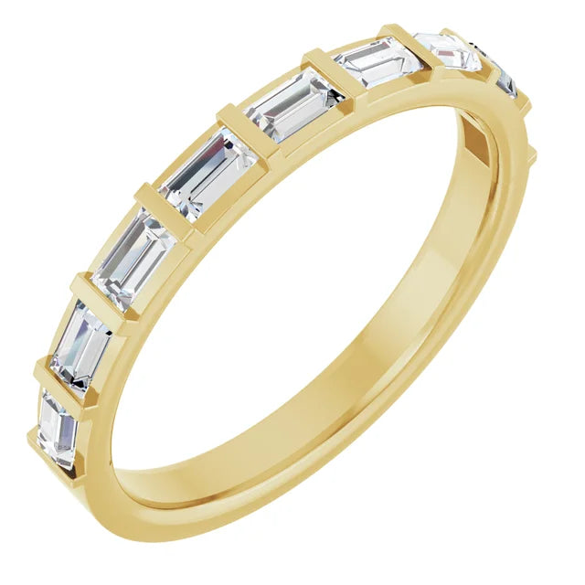 14K Straight Baguette Diamond Anniversary Band