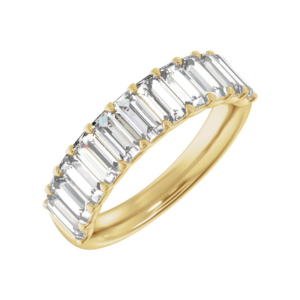 14K Straight Baguette Diamond Anniversary Band