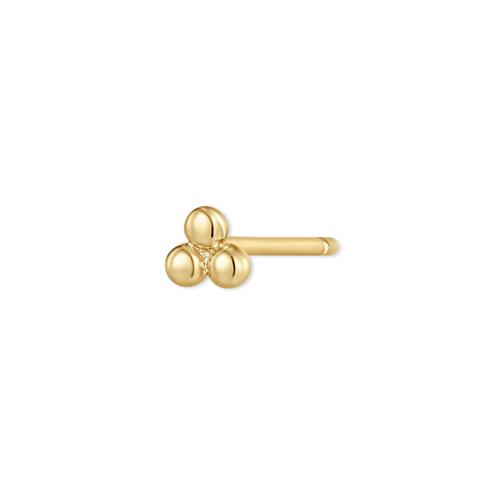 14K Trio Ball Stud