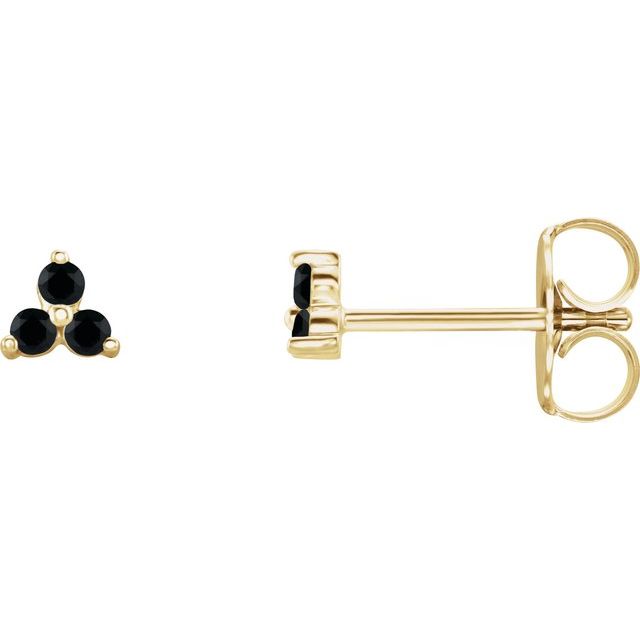 14K Trio Gemstone Studs