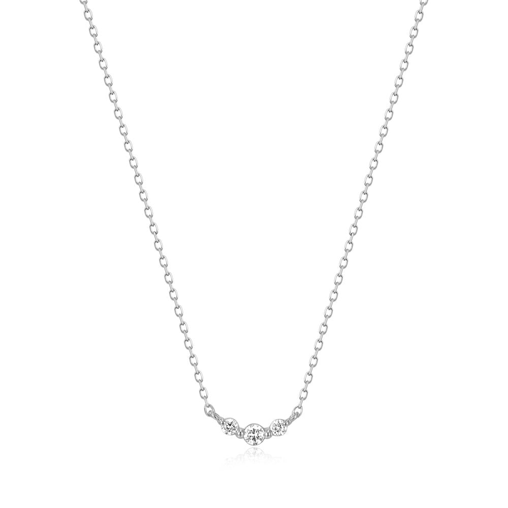 14K Triple Diamond Necklace