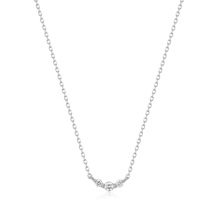 14K Triple Diamond Necklace