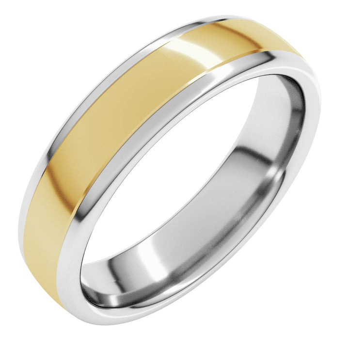 14K Two-Tone European Comfort-Fit Band-Embark Fine Jewelry