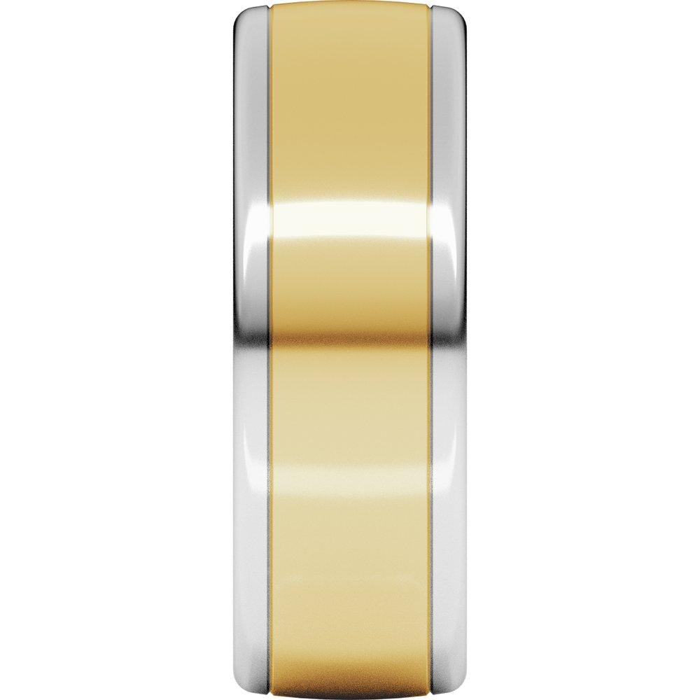 14K Two-Tone European Comfort-Fit Band