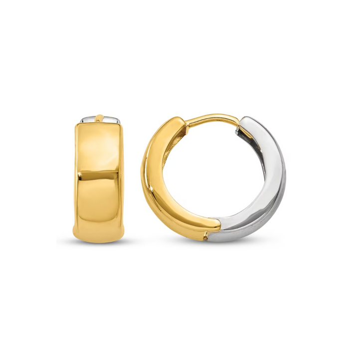 14K Two-Tone Huggies