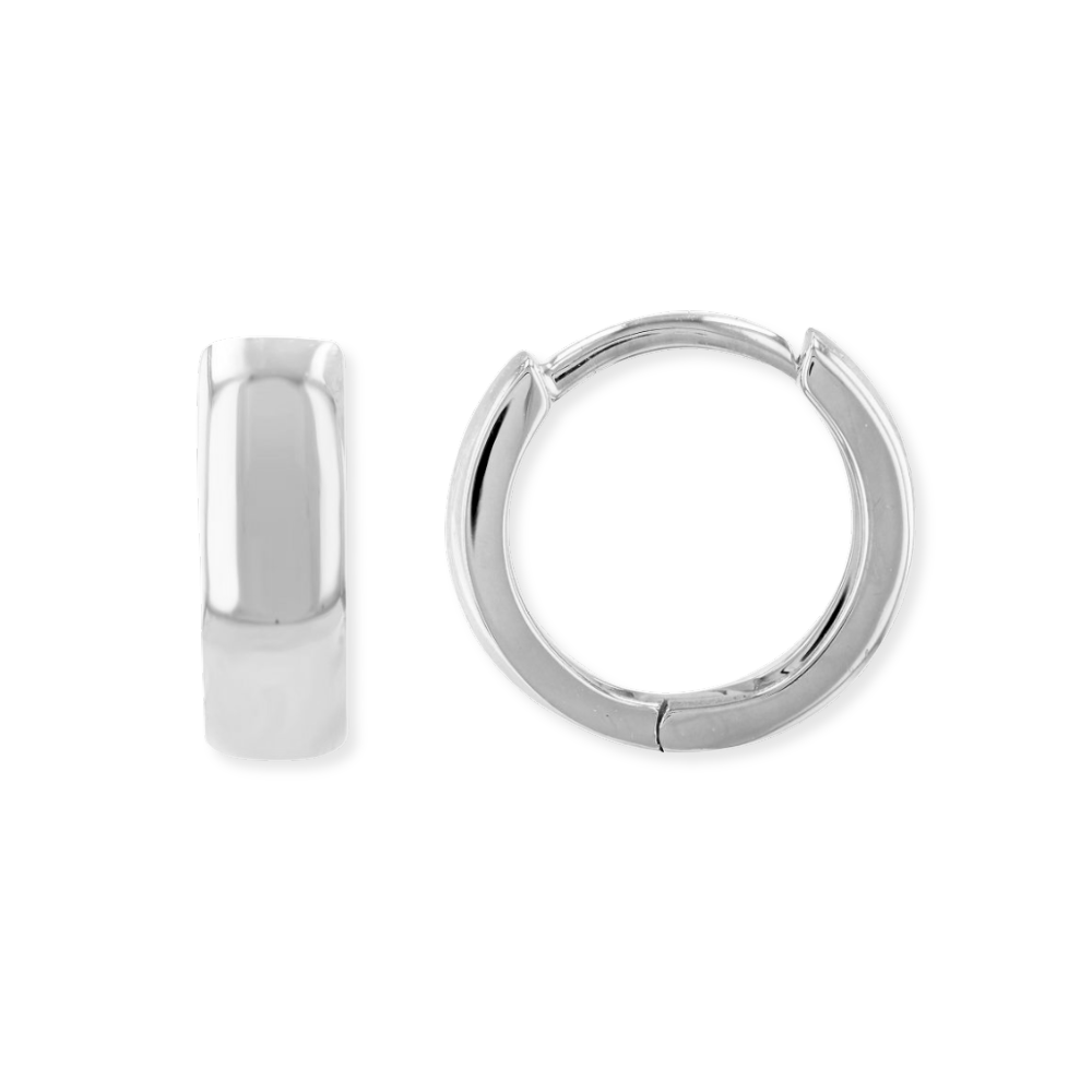 14K Wide Mini Huggies
