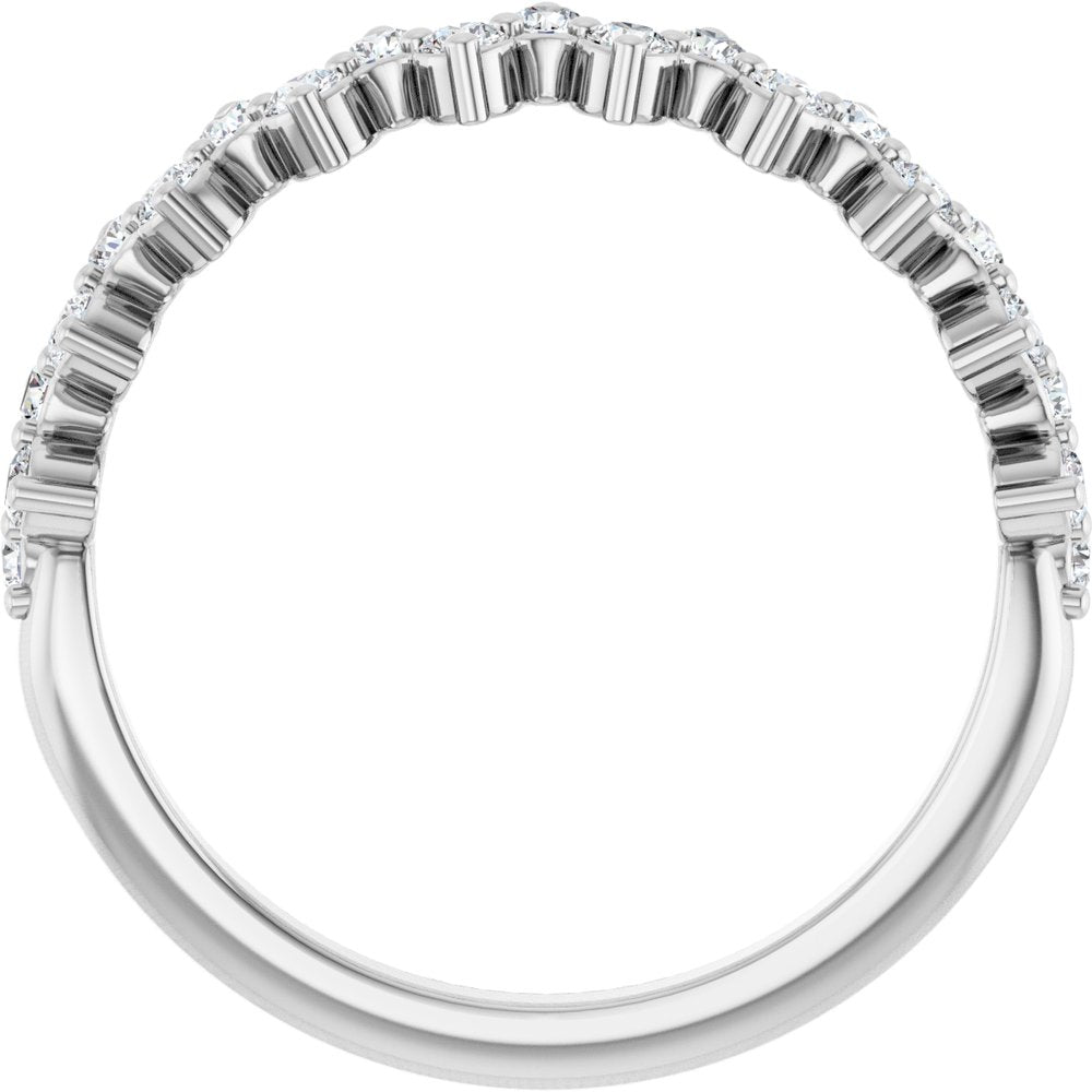 14K Zig-Zag Diamond Anniversary Band