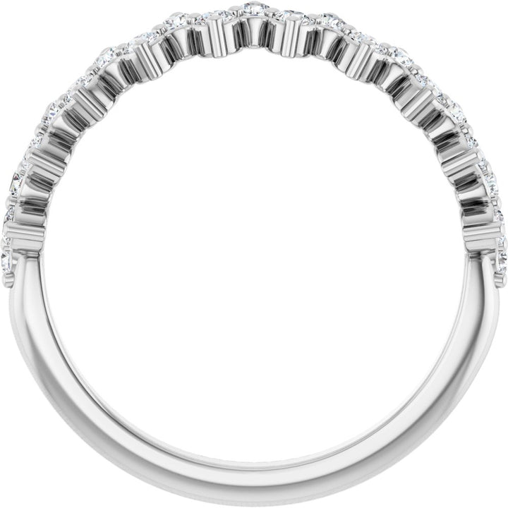 14K Zig-Zag Diamond Anniversary Band