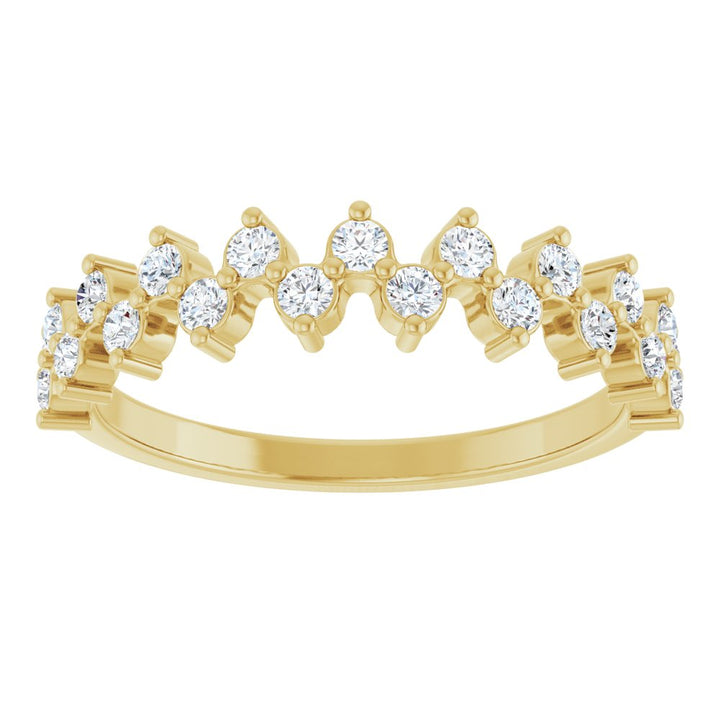 14K Zig-Zag Diamond Anniversary Band