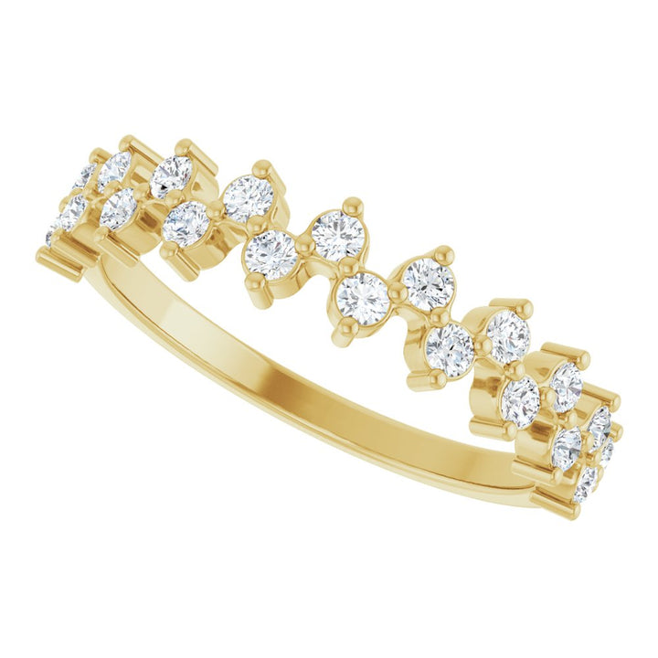 14K Zig-Zag Diamond Anniversary Band