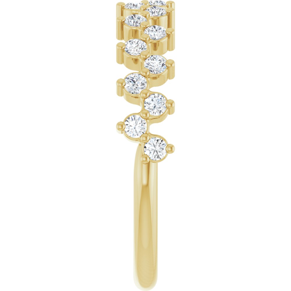 14K Zig-Zag Diamond Anniversary Band
