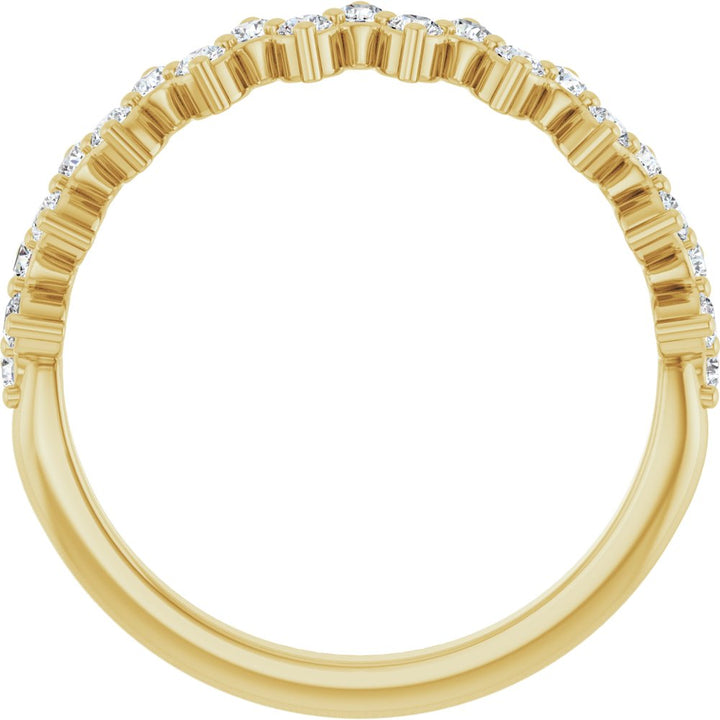 14K Zig-Zag Diamond Anniversary Band