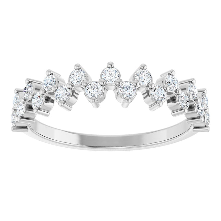 14K Zig-Zag Diamond Anniversary Band
