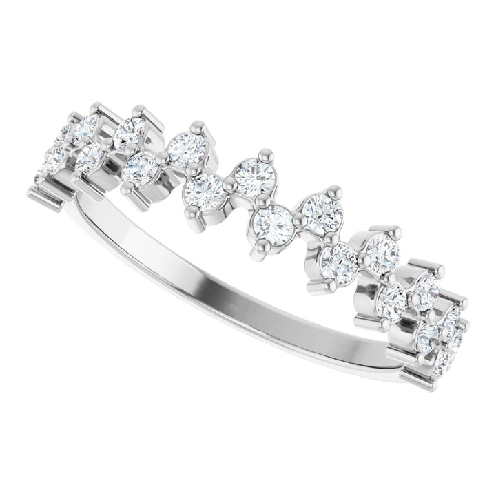 14K Zig-Zag Diamond Anniversary Band