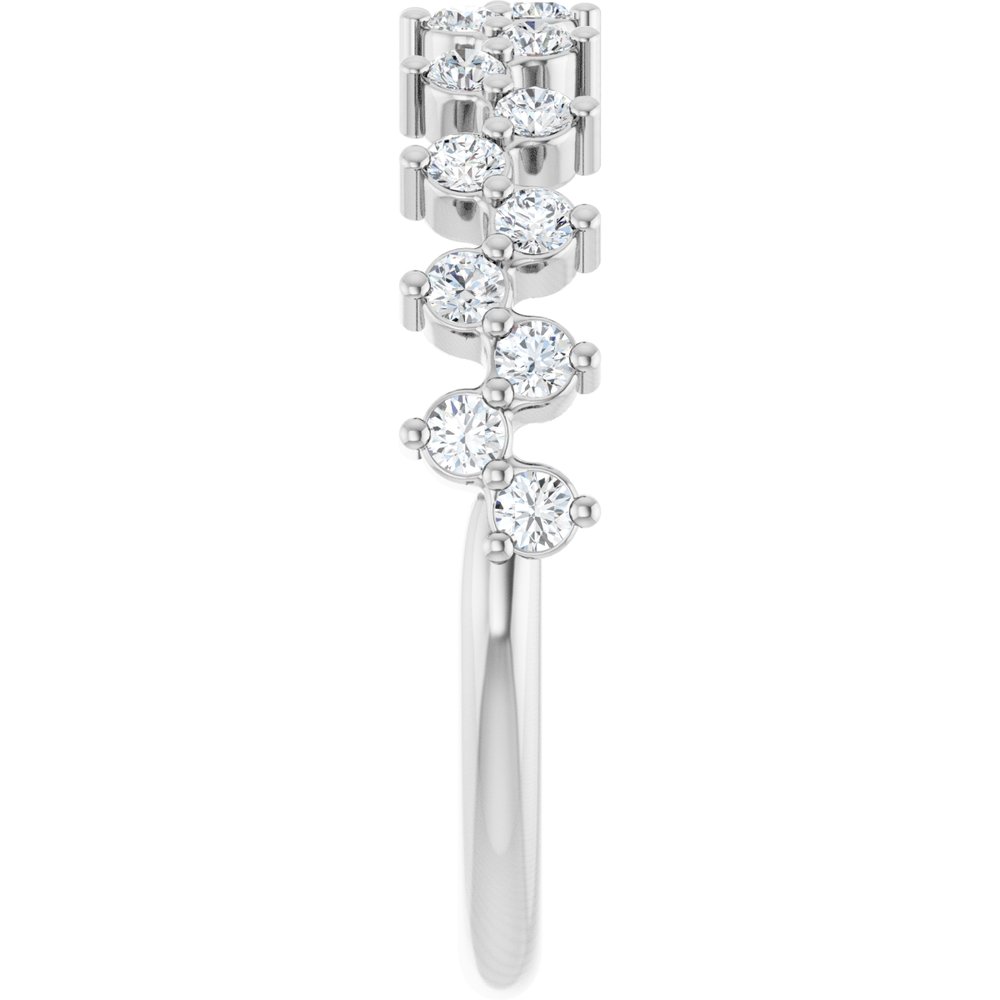 14K Zig-Zag Diamond Anniversary Band