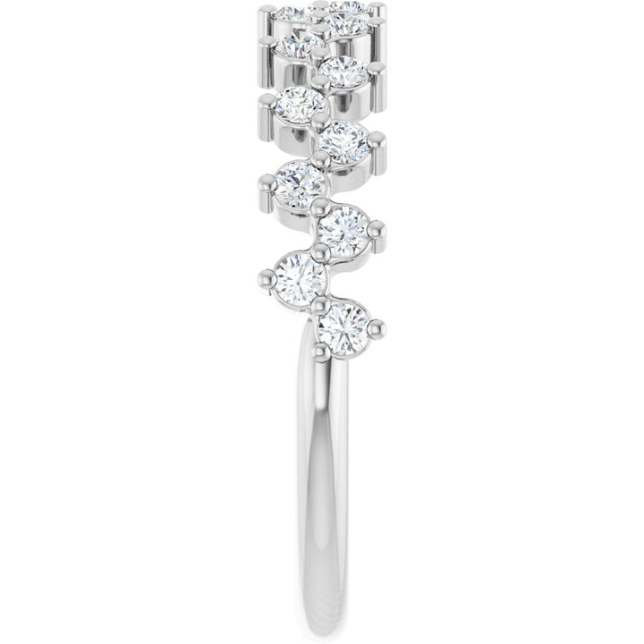 14K Zig-Zag Diamond Anniversary Band