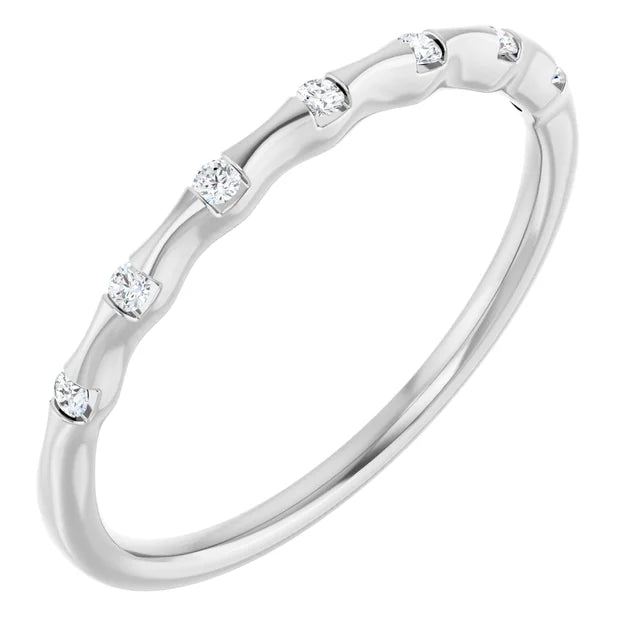 14K .06 CTW Natural Diamond Stackable Ring