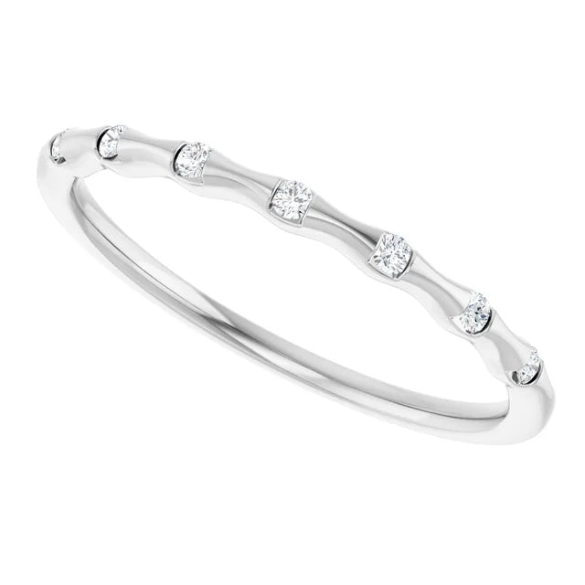 14K .06 CTW Natural Diamond Stackable Ring