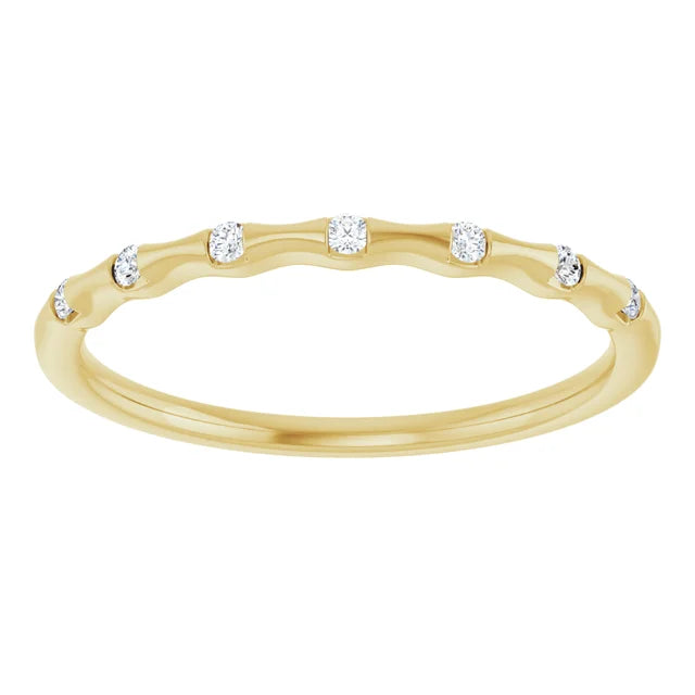 14K .06 CTW Natural Diamond Stackable Ring