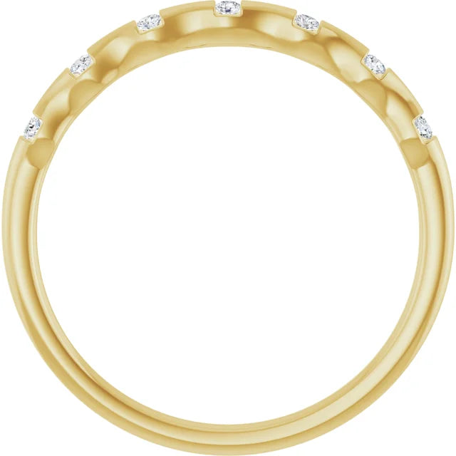 14K .06 CTW Natural Diamond Stackable Ring