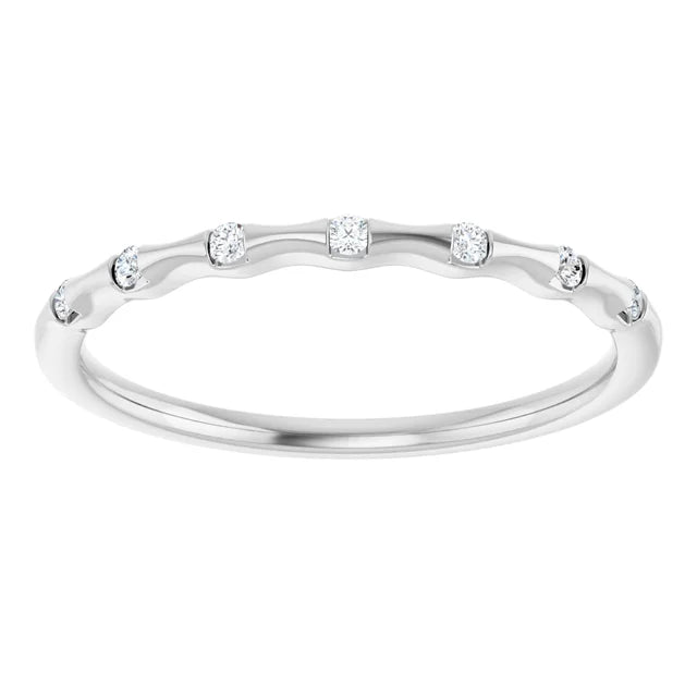 14K .06 CTW Natural Diamond Stackable Ring