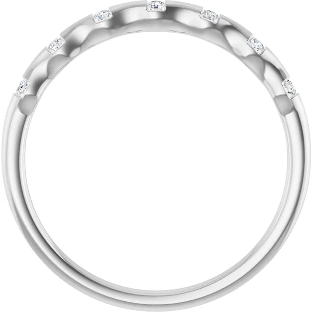 14K .06 CTW Natural Diamond Stackable Ring