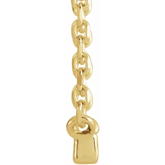 14K .07 CTW Natural Diamond French-Set Bar Necklace