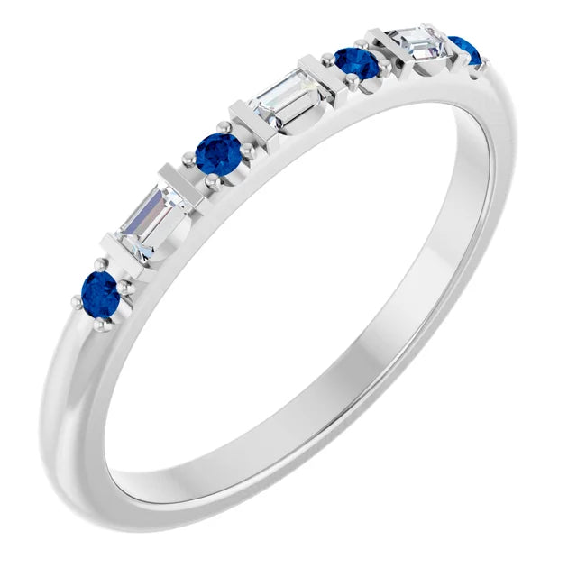 14K 1/10 CTW Natural Diamond &amp; Gemstone Stackable Ring